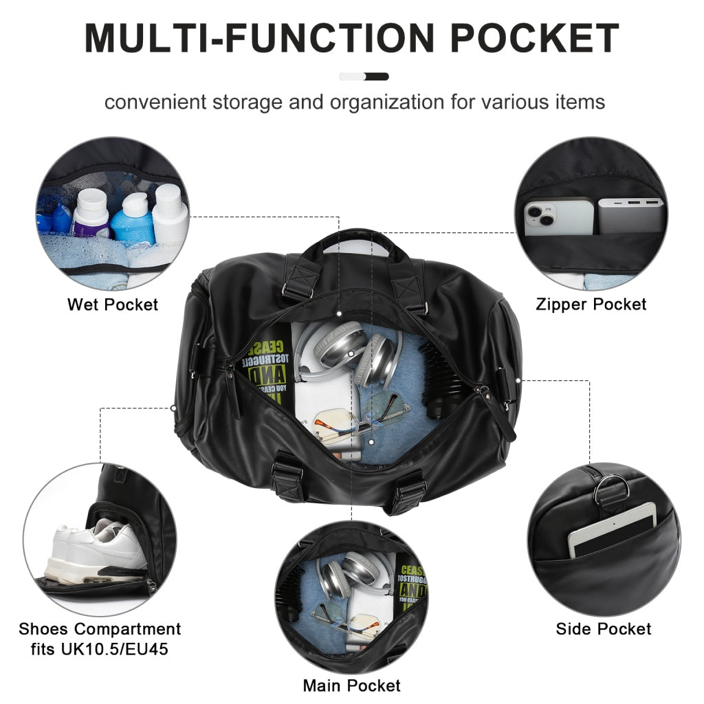 Men's Waterproof Travel Bag with Shoe Compartment