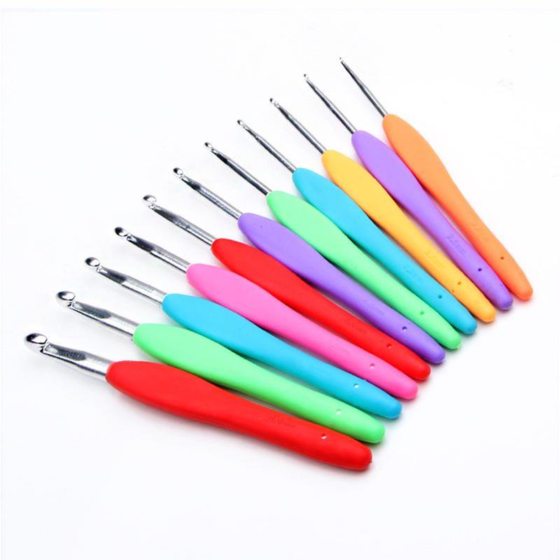 11Pcs Hook Needles Sewing Tools Sewing Needles Knitting Needles Weave Sewing Tools Crochet Hooks Knit Aluminium Craft Yarn - MRSLM