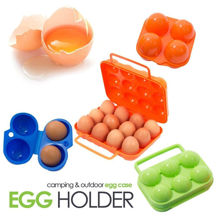 Portable Outdoor Camping Picnic Egg Storage Container - Compact ABS Plastic BBQ Egg Box for Safe Transportation