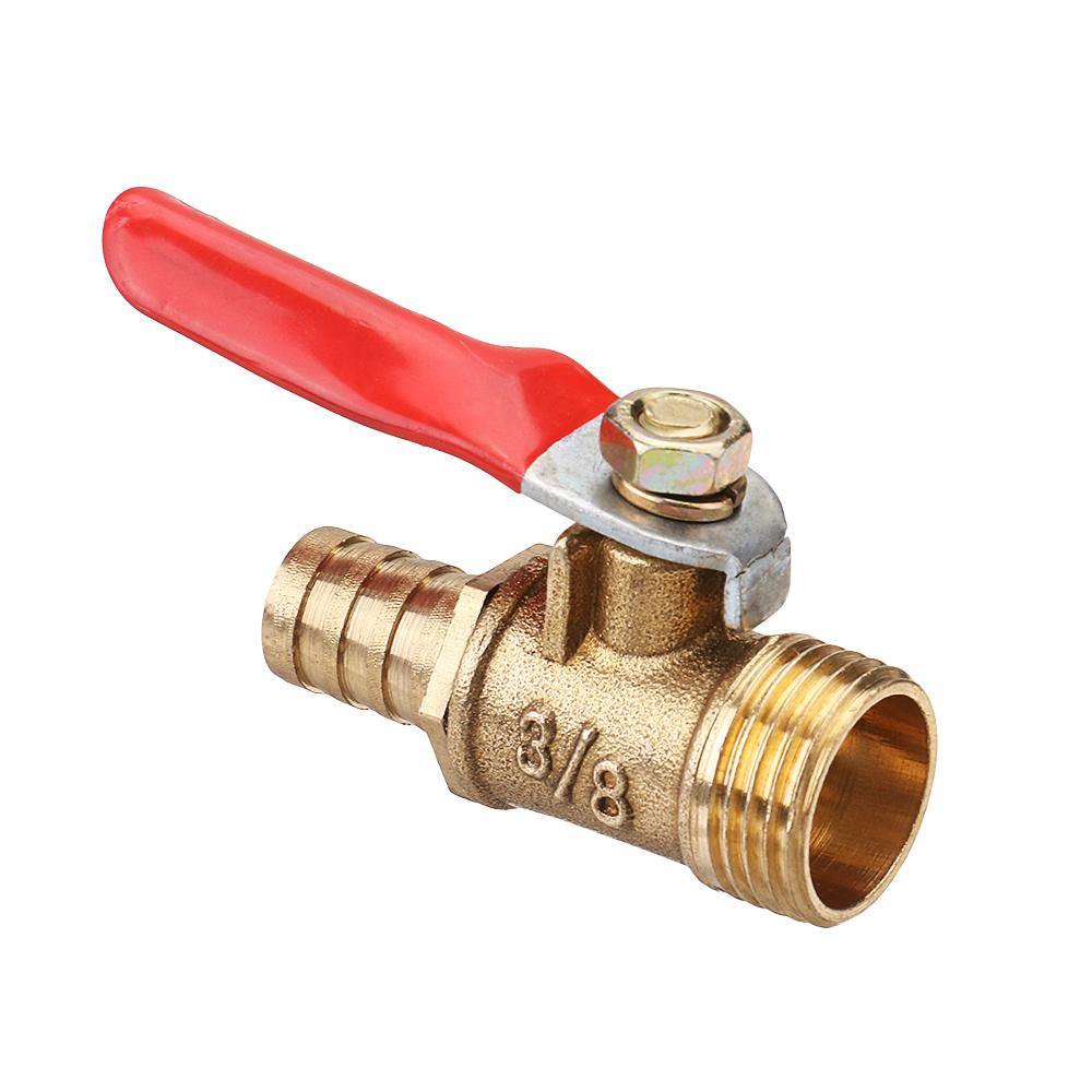 10mm Hose Barb to BSP Male Thread 1/2" 3/8" 1/2" Brass Inline Ball Valve Pipe Hose Coupler Adapter