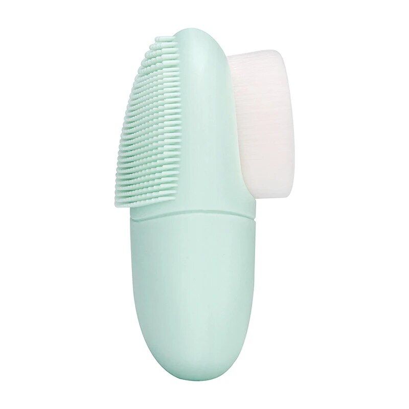 Multi-Purpose Silicone Facial Cleansing Brush – Compact, Dual-Headed, Eco-Friendly Face Brush for Deep Cleansing and Exfoliation