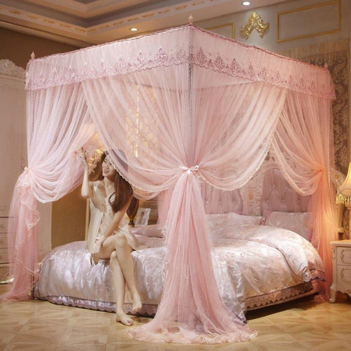 1.8x2.2m Four Corner Mosquito Net Bed Netting Curtain Panel Bedding Canopy for Home Bathroom Decor