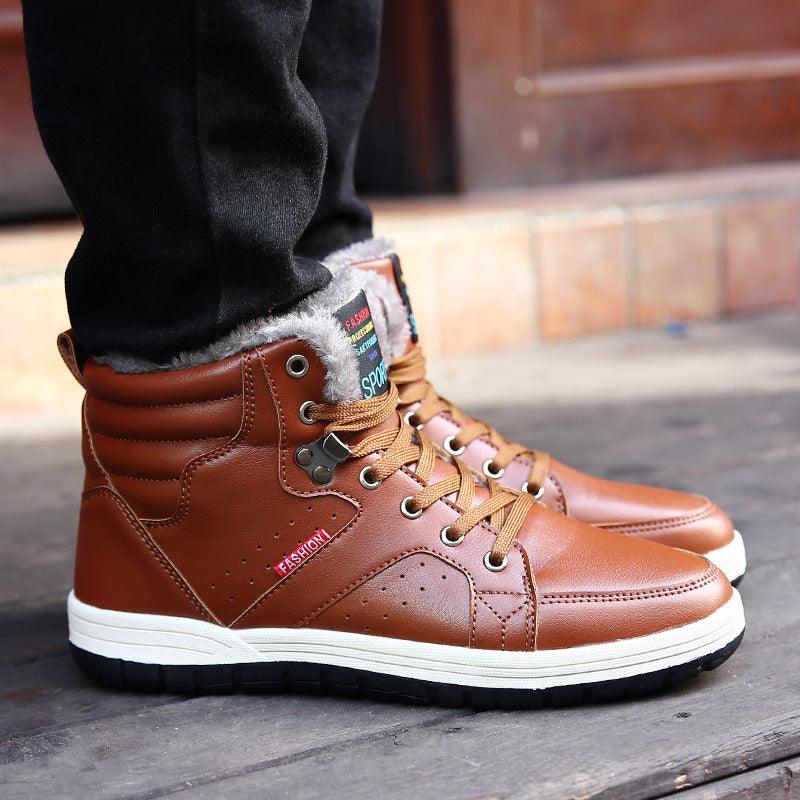 Men's high top cotton shoes