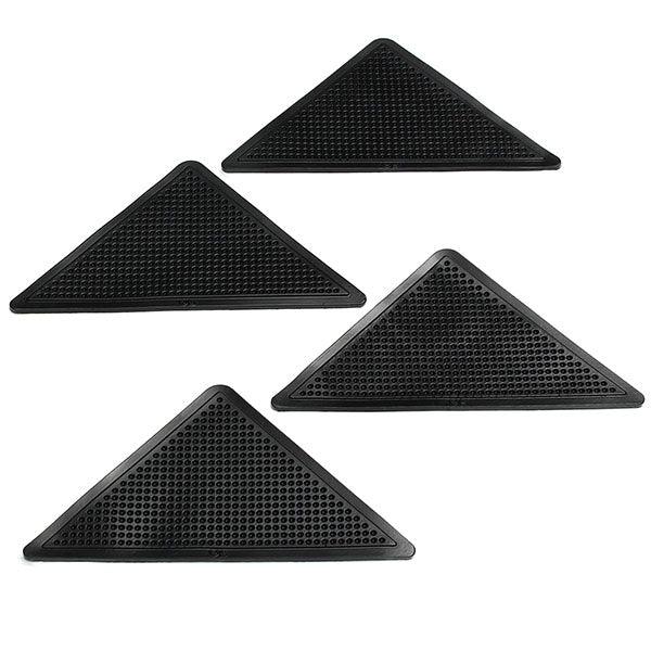 4pcs Anti Slip Coner Rubber Mat Trangle Non Slip Carpet Skid Grippers Rug