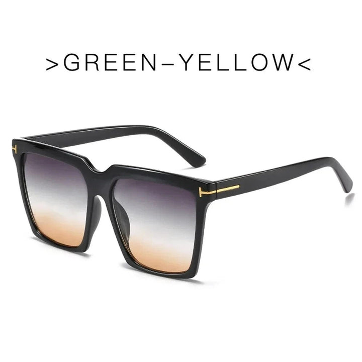 Chic Oversized Square Sunglasses for Women - UV400 Gradient Lenses