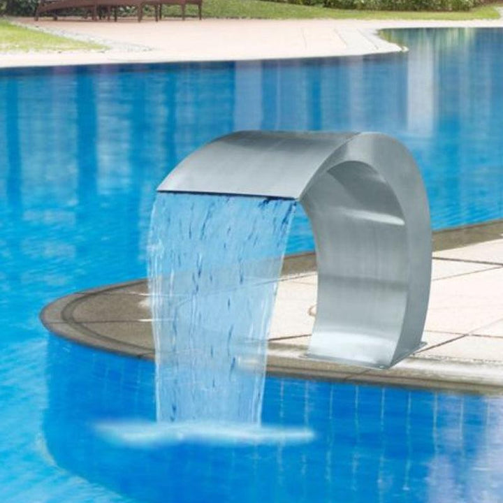 40×20cm Stainless Steel Pool Accent Fountain Pond Garden Swimming Pool Waterfall Feature Faucet