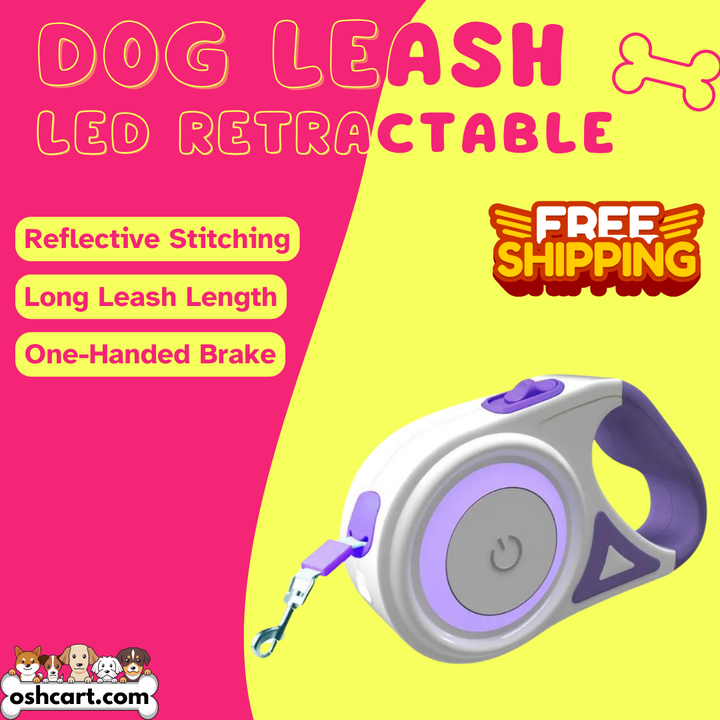 Zylo LED Retractable Dog Leash - Ultimate Nighttime Safety