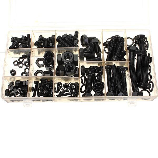 240pcs M4 M5 M6 M8 M10 Spacers Screw Nut Bolt Assortment Kit