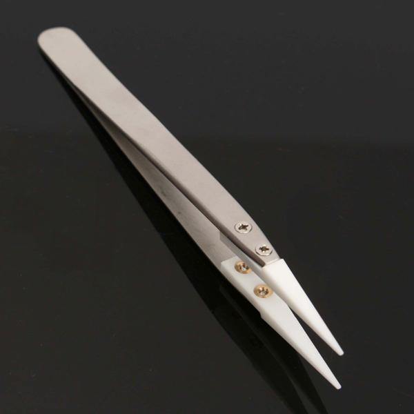 1600‚ÑÉ Heat Resistant Ceramic Stainless Steel Tweezers Anti-static Ceramic Tweezers