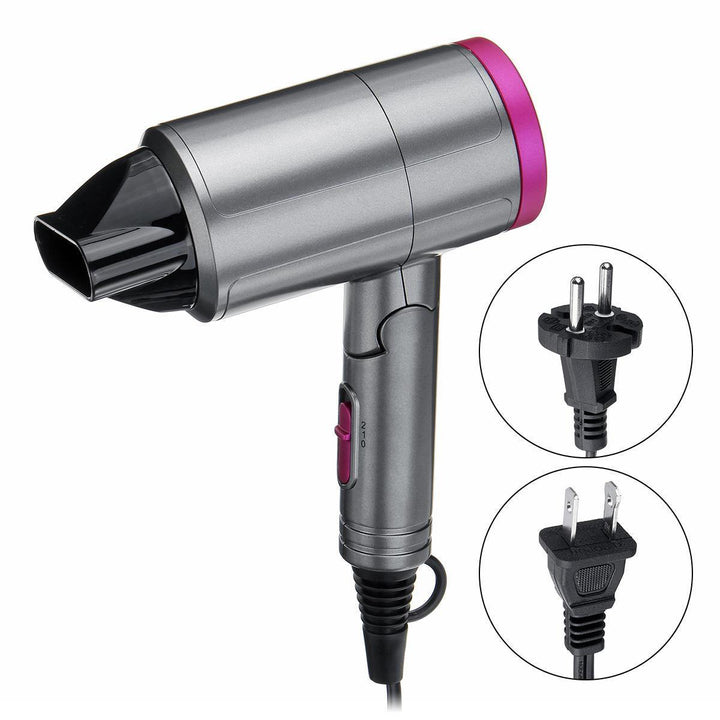 1300W Foldable Hair Dryer 2 Heats Setting Portable Professional Negative Ionic Blower