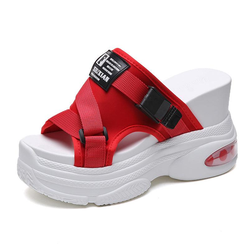 Outer Wear Thick-soled Comfortable Indoor White Non-slip Beach All-match Casual Red Slippers