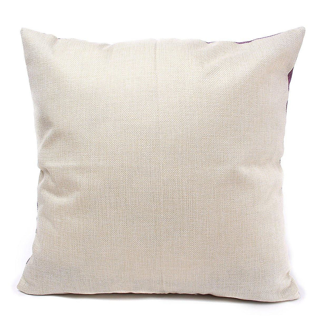 44x44cm Purple Linen Pillow Case Throw Cushion Cover Home Decor