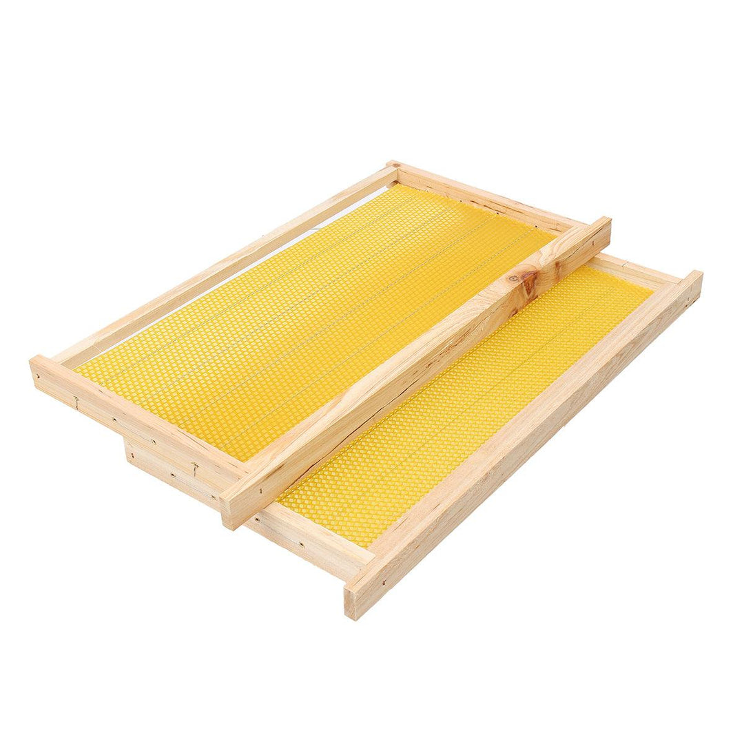 10Pcs Bees Wax Foundation Sheets Wood Beekeeping Pine Beehive Frame 49X23.5 cm