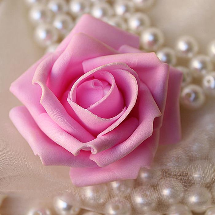 50pcs 7.5cm Artificial Simulation Foam Rose Bouquet Flower Ball Wedding Party Home Decoration