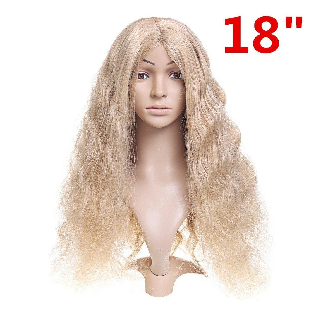 14-26'' Long Blonde Wavy Wig Synthetic Lace Front Wig Heat Resistant Fiber Hair - MRSLM