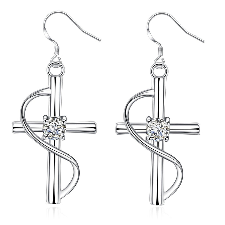 2018 New Cross-border Popular Elongated Cross Earrings