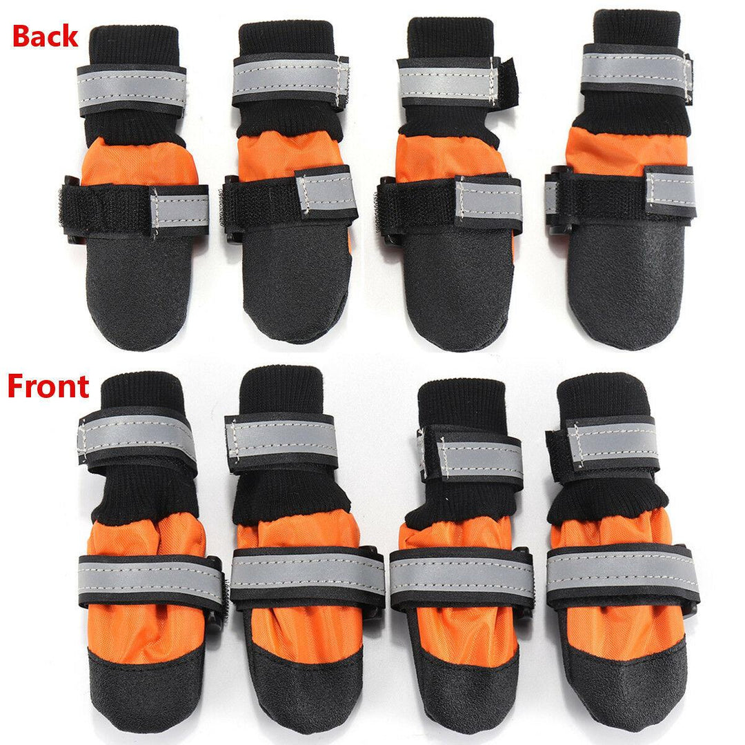 4Pcs Pet Dog Rain Snow Boots Warm Shoe Anti-slip Footwear Sock Waterproof Shoe Covers