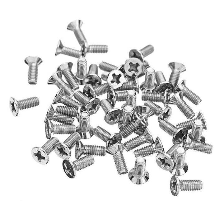 Suleve‚Ñ¢ M3SP1 50Pcs M3 Stainless Steel Phillips Flat Head Countersunk Machine Screw 4-12mm Length