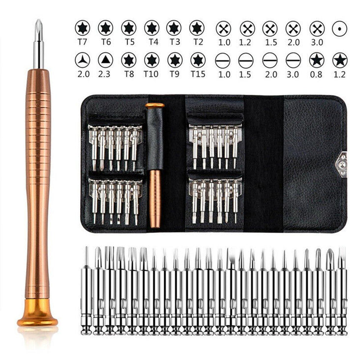 25 In 1 Multi Small Precision Hex Torx Star Mini Screwdriver Set Bits Repair Tool Kit - MRSLM