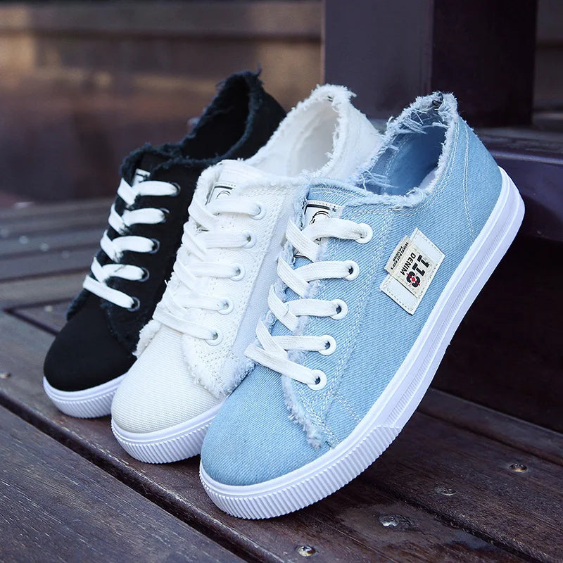 Summer Canvas Flat Sneakers for Women