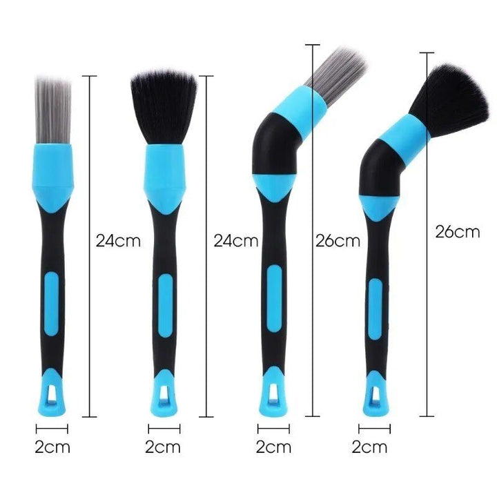 Universal Car Interior Detailing Brushes - 4-in-1 Multi-Style Cleaning Kit