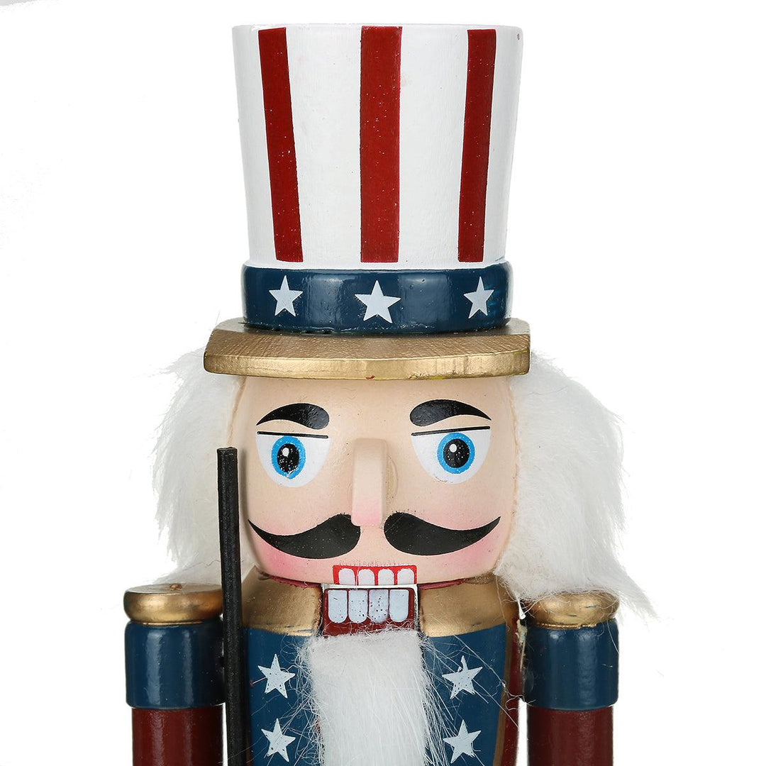 2020 Christmas Decorations Nutcracker Puppet Creative Wooden Handicraft Ornaments Cartoon Children Christmas Gift