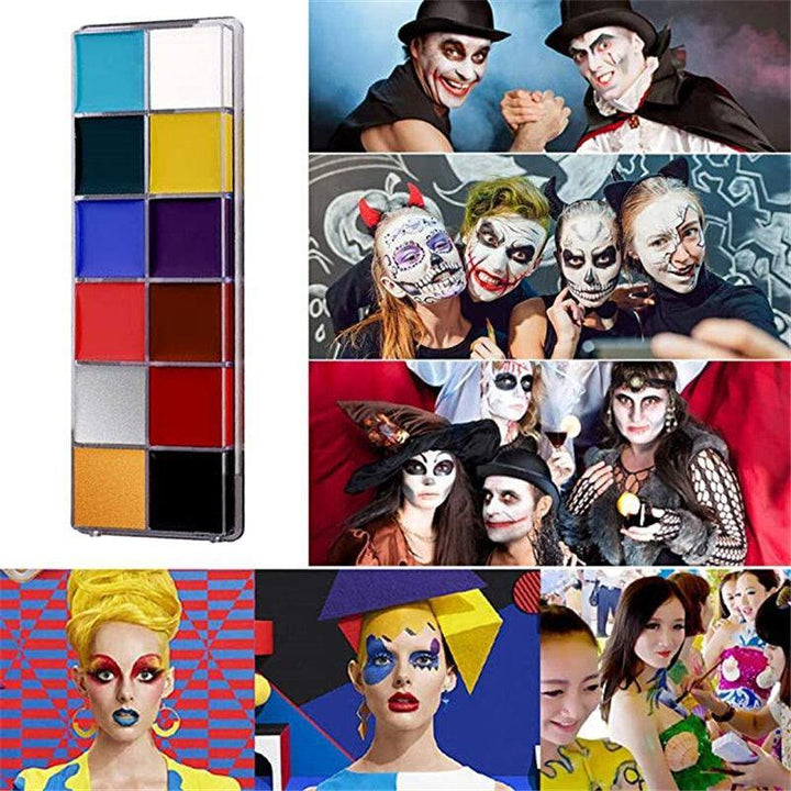 12 Colors Face Body Paint Oil Face Painting Kits Professional Painting Halloween Party Fancy Make Up