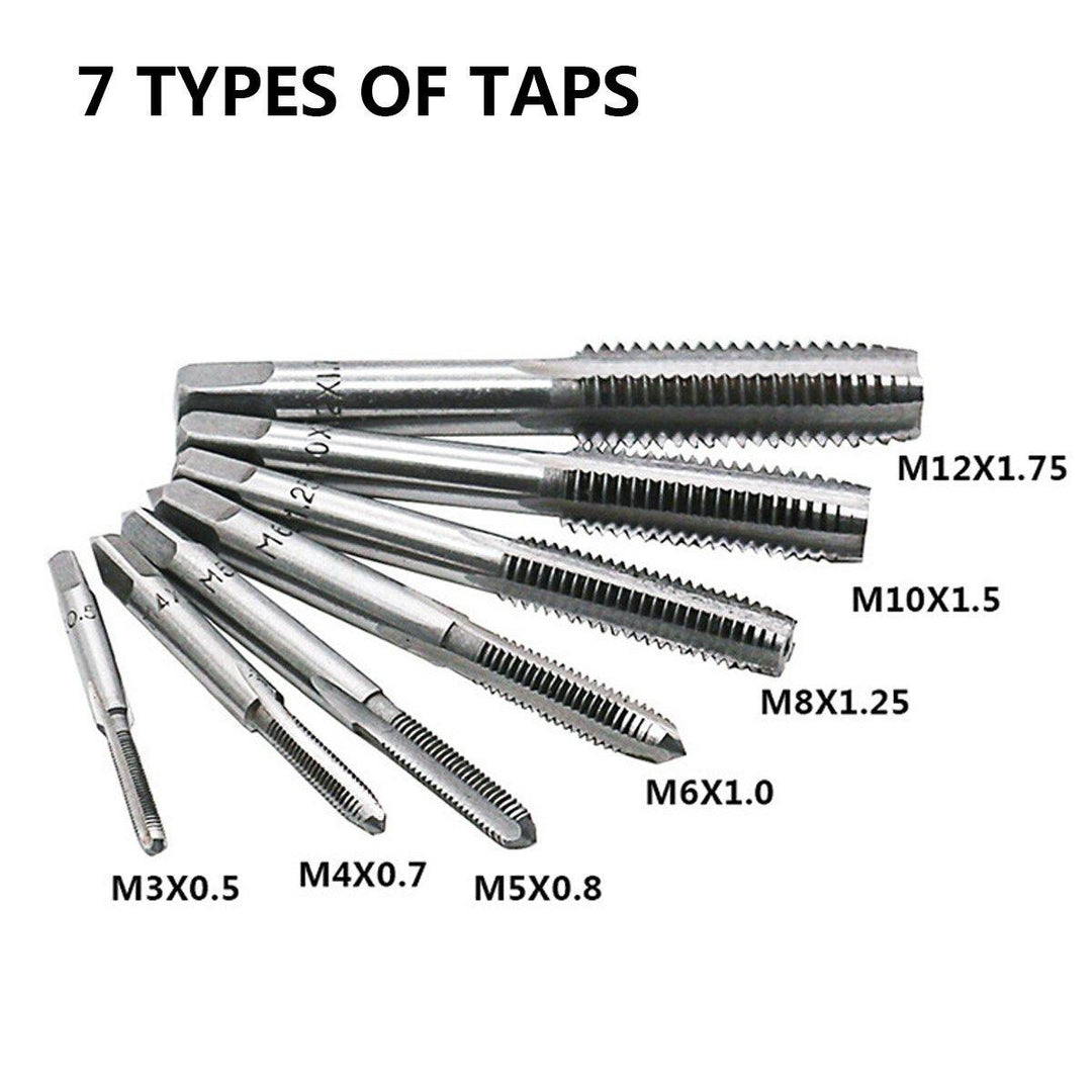 20Pcs M3-M12 Screw Thread Metric Plugs Taps Tap Wrench Die Wrench Set