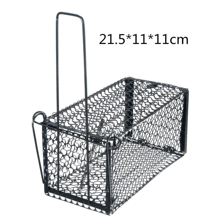 Black Metal High Sensitivity Folding Mouse Trapper Trap Rat Catcher Cage Humane Safe Rodent Live Indoor Pests Control - MRSLM