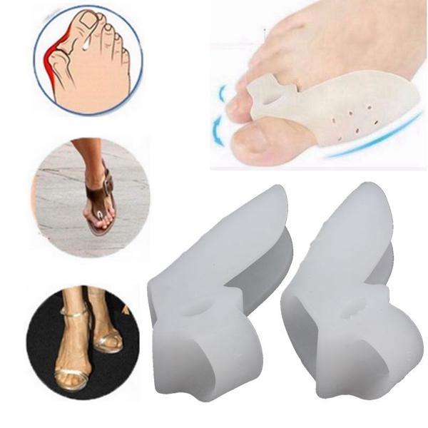 2PCS Silicone Hallux Valgus Orthotics Toe Separators Straighteners Stretchers Bunion Squishies Squishy Gel