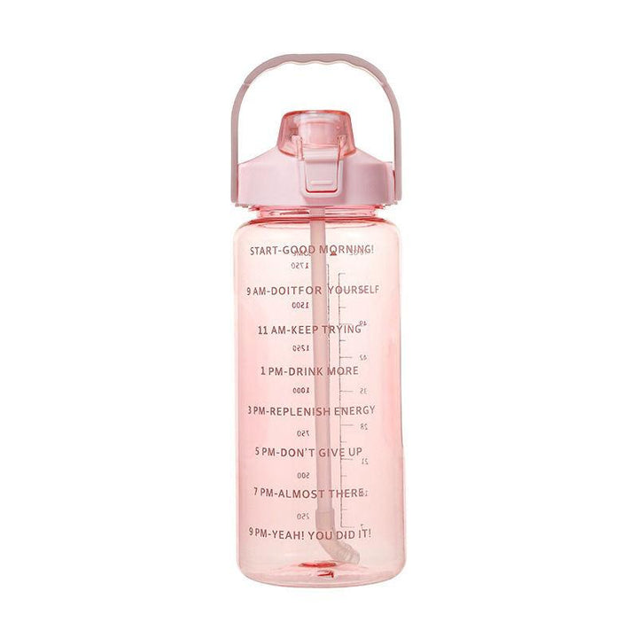 2L Motivational Straw Water Bottle for Hydration