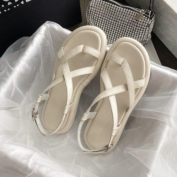 Soft Sole All-match Flat Thong Platform Roman Sandals