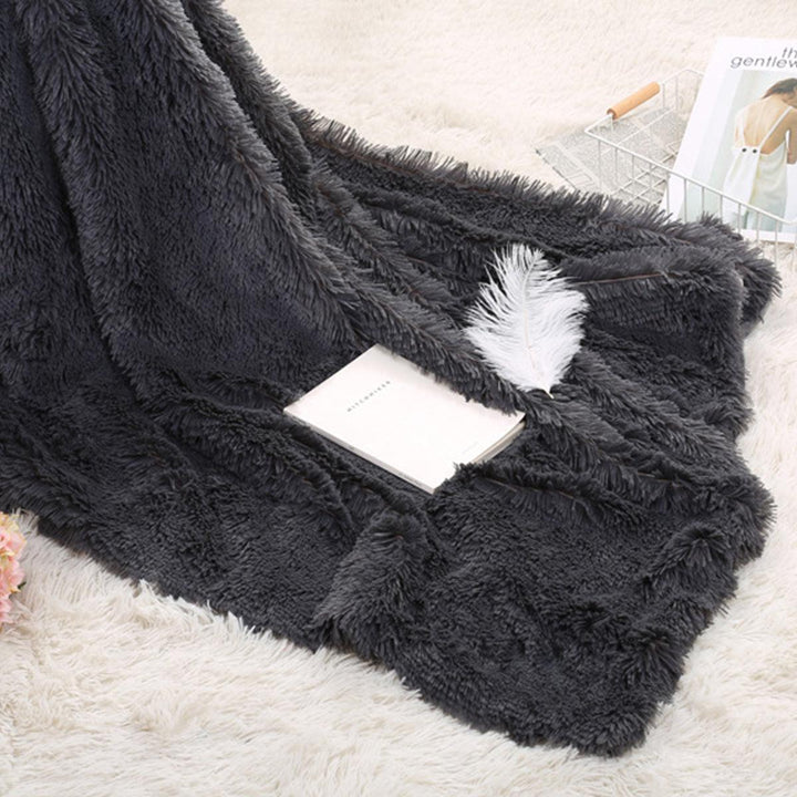 160x200cm/130x160cm MECO Large Luxury Shaggy Blankets With Heart Carpet Faux Fur Long Pile Throw Sofa Bed Soft Warm Blanket Shaggy Fluffy Rug