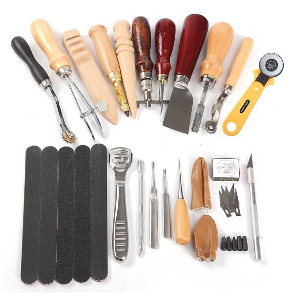 20pcs Leather Craft DIY Tool Hand Stitching Cutter Handicraft Tools Kit