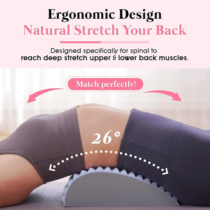 Ultimate Back Relief Stretcher: Lumbar Support and Posture Correction Pillow