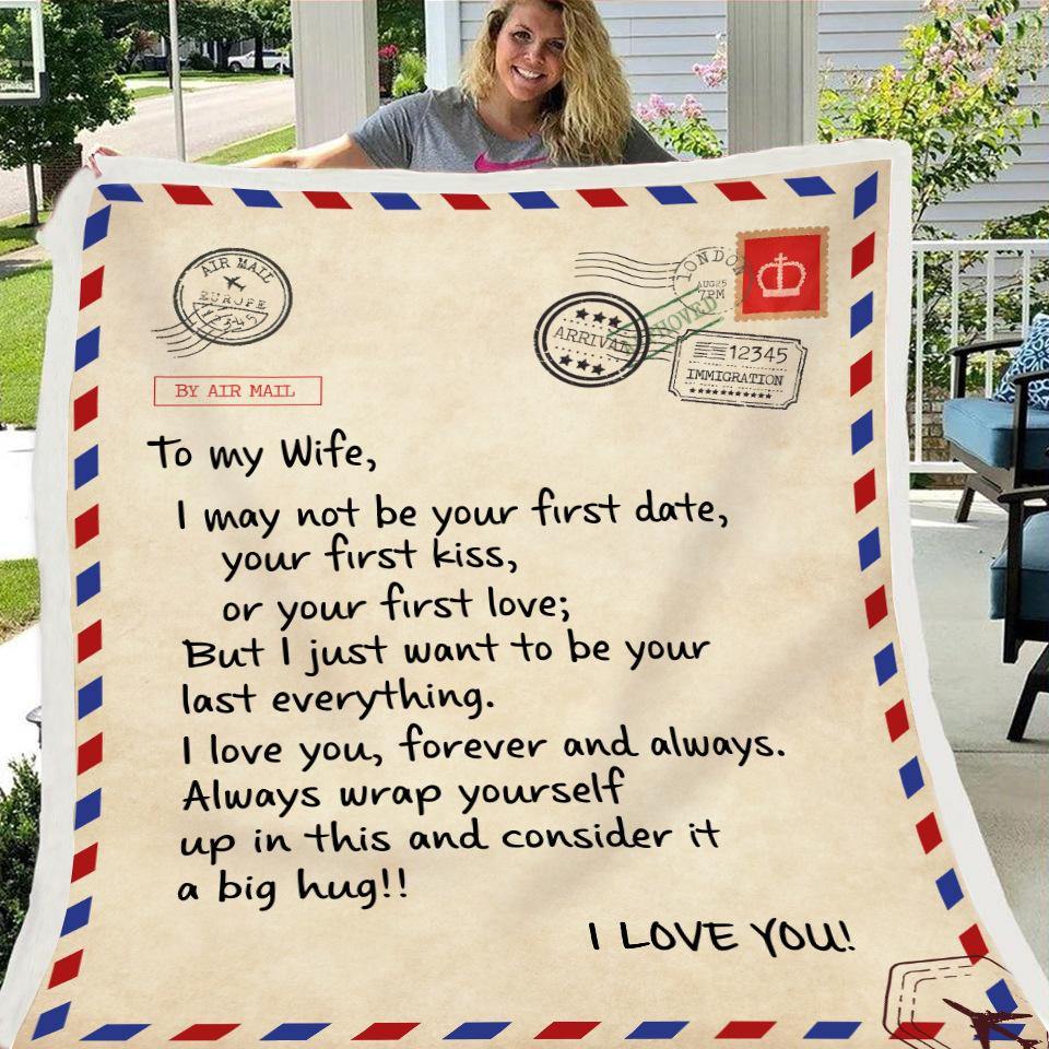 Fleece Blanket to My Daughter Son Wife Letter Printed Quilts Air Mail Blankets Positive Encourage and Love GiftsDrop Ship - MRSLM