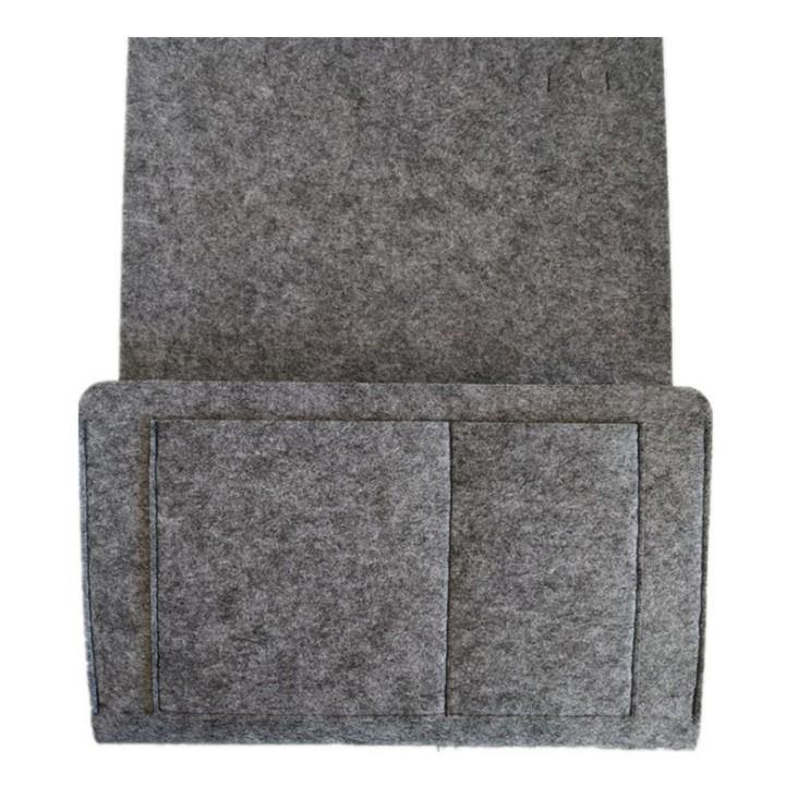 Bed Storage Bag with Pocket Felt Bedside Hanger Table Sofa Bedroom Mattress Bedside Anti-slip Organizer Holders - MRSLM