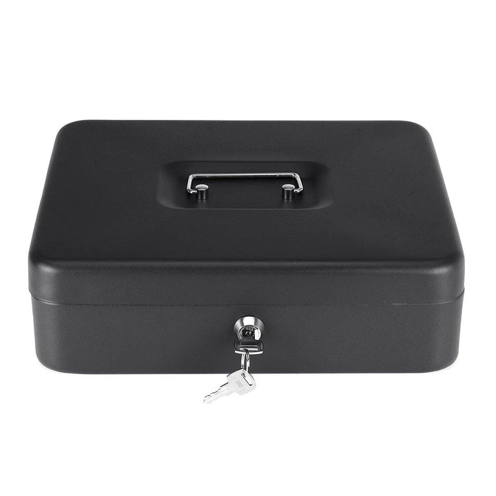 4 Bill 5 Coin Cash Drawer Tray Storage Box for Cashier Money Security Lock Safe Box