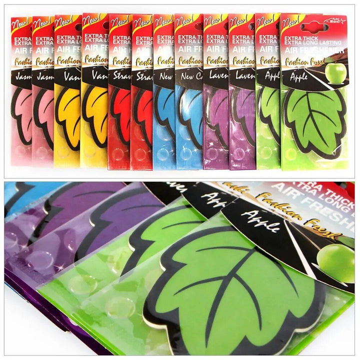 6-Piece Vanilla Scented Leaf-Shaped Car Air Freshener