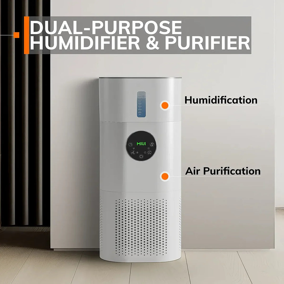 Air Purifier & Humidifier Combo for Home Allergies and Pet Hair