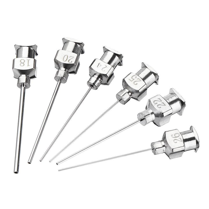 12Pcs/Set 1'' Stainless Steel Blunt Tip Dispensing Needle Luer Lock for Syringe Refilling and Measuring Liquid Industrial Glue Applicator