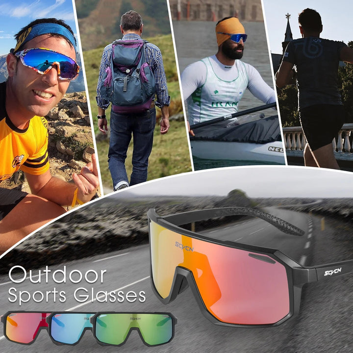 Multi-Sport UV400 Polarized Photochromic Sunglasses - Ultimate Performance Eyewear for Cycling, Running, and Outdoor Adventures