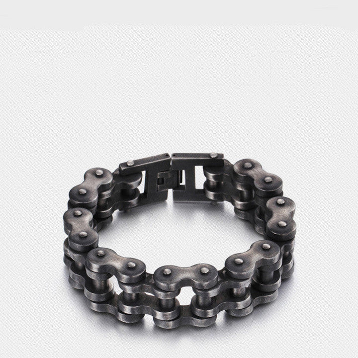 Simple Men's Titanium Steel Bicycle Bracelet