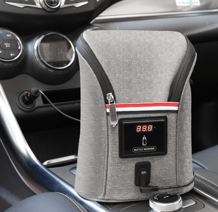 Car USB Baby Bottle Warmer Portable Travel Breast Milk Warmer (Grey)