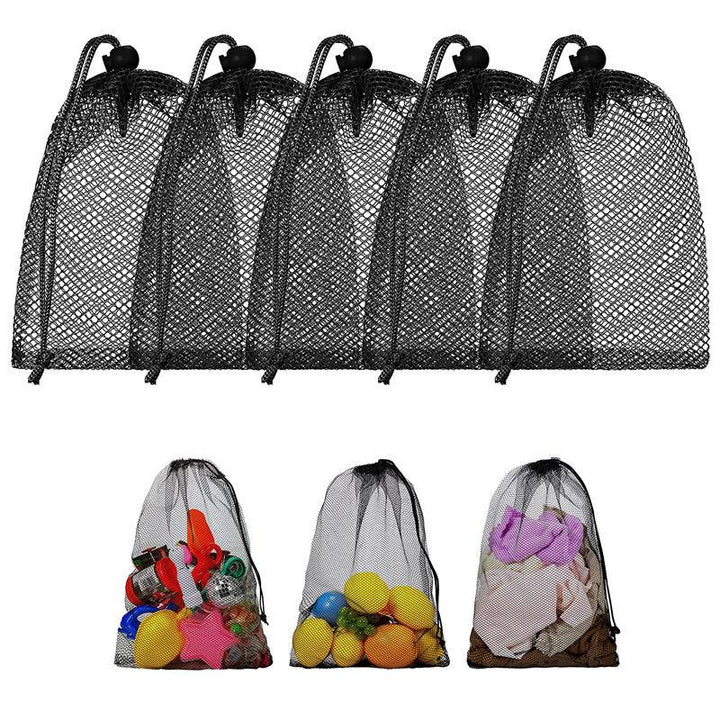 Multipurpose Nylon Mesh Drawstring Storage Bag for Home and Travel