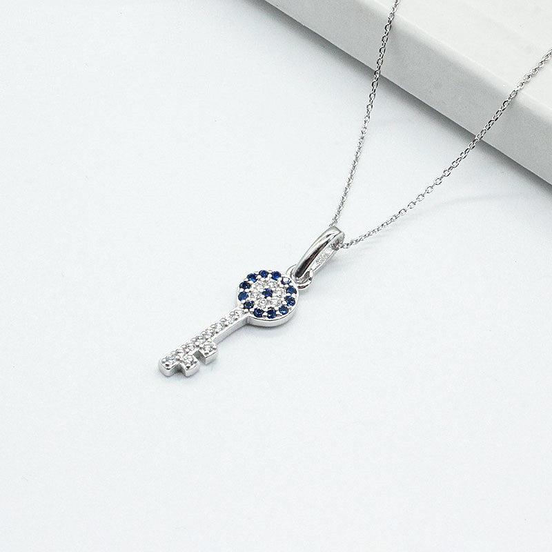 Key Silver Necklace Female Smart Pendant Necklace