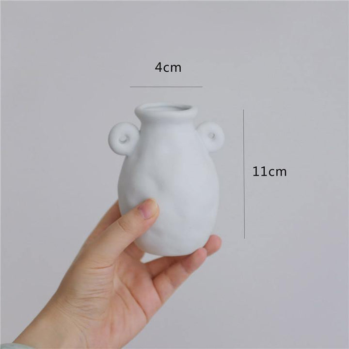 Plain Ceramic Vase Decoration Minimalist Art Flower Home - MRSLM