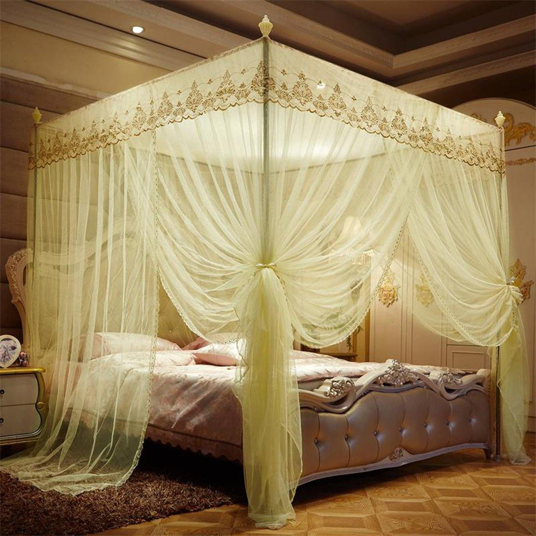 1.8x2.2m Four Corner Mosquito Net Bed Netting Curtain Panel Bedding Canopy for Home Bathroom Decor