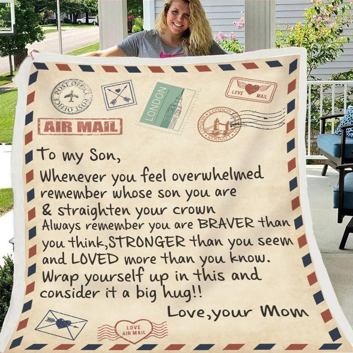 Fleece Blanket to My Daughter Son Wife Letter Printed Quilts Air Mail Blankets Positive Encourage and Love GiftsDrop Ship - MRSLM