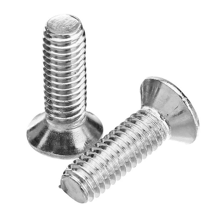 Suleve™ M3SP1 50Pcs M3 Stainless Steel Phillips Flat Head Countersunk Machine Screw 4-12mm Length